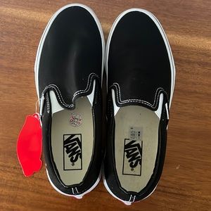 Womens black slip on vans
